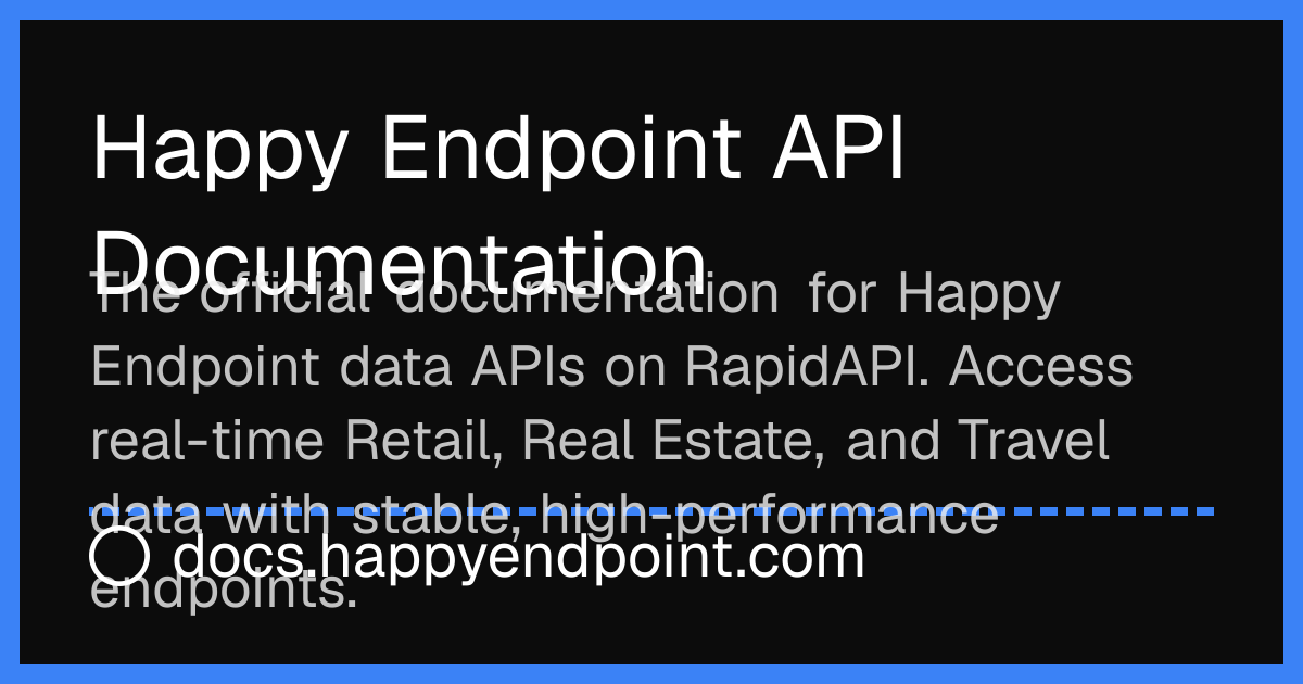Happy Endpoint API Documentation