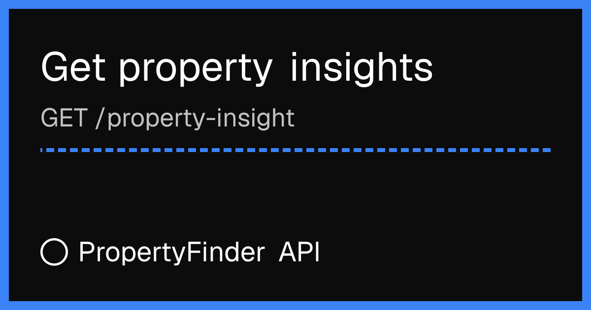 Get property insights — PropertyFinder API Reference | Happy Endpoint Docs