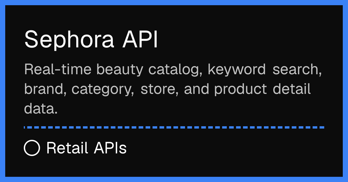 Sephora API Reference | Happy Endpoint Docs